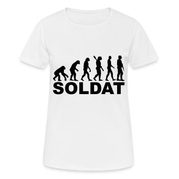 Soldat - Frauen T-Shirt atmungsaktiv - Weiß - Vorne - AI Model Female 172 dark (172cm)