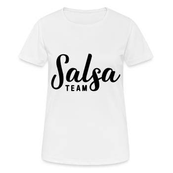 salsa team salsa - Frauen T-Shirt atmungsaktiv - Weiß - Vorne - AI Model Female 172 dark (172cm)