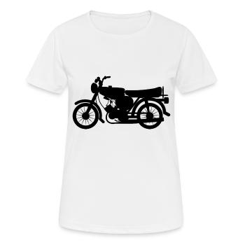 Fahrzeug - Simson - Frauen T-Shirt atmungsaktiv - Weiß - Vorne - AI Model Female 172 dark (172cm)
