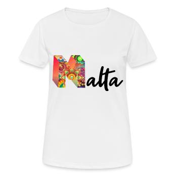 Malta - Frauen T-Shirt atmungsaktiv - Weiß - Vorne - AI Model Female 172 dark (172cm)