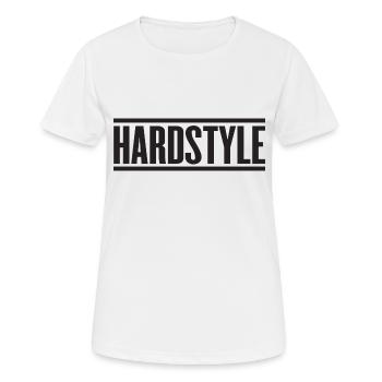 Hardstyle (style dur) - T-shirt respirant Femme - blanc - Devant - AI Model Female 172 dark (172cm)