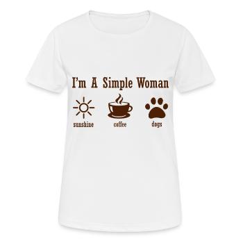Chien chien - T-shirt respirant Femme - blanc - Devant - AI Model Female 172 dark (172cm)