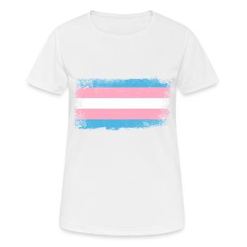 Transgender Flag - Women's Breathable T-Shirt - white - Front - AI Model Female 172 dark (172cm)