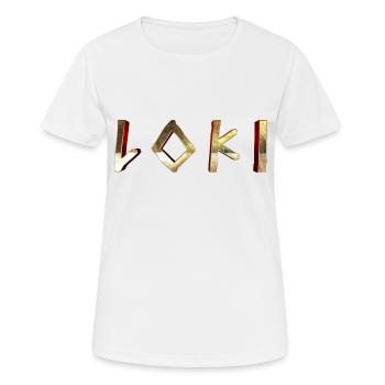 Nordic Viking Loki Mythology Odin Gift - Women's Breathable T-Shirt - white - Front - AI Model Female 172 dark (172cm)