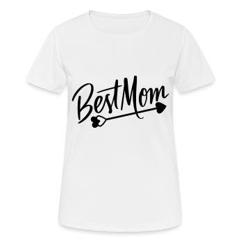 best mom mit pfeil - Frauen T-Shirt atmungsaktiv - Weiß - Vorne - AI Model Female 172 dark (172cm)