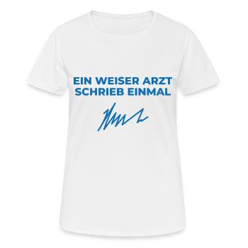 Weiser arzt Geschenk Krankenwagen Medizin - Frauen T-Shirt atmungsaktiv - Weiß - Vorne - AI Model Female 172 dark (172cm)