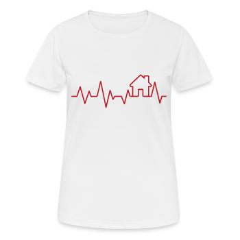 Maison de maison puls cadeau maître d’ouvrage - T-shirt respirant Femme - blanc - Devant - AI Model Female 172 dark (172cm)