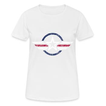 USA Armee US Army Soldat - Frauen T-Shirt atmungsaktiv - Weiß - Vorne - AI Model Female 172 dark (172cm)