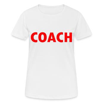 Coach - T-shirt respirant Femme - blanc - Devant - AI Model Female 172 dark (172cm)