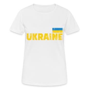 ukraine fahne - Frauen T-Shirt atmungsaktiv - Weiß - Vorne - AI Model Female 172 dark (172cm)