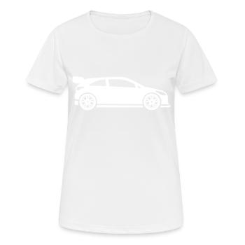 Auto Rennfahrer - Frauen T-Shirt atmungsaktiv - Weiß - Vorne - AI Model Female 172 dark (172cm)