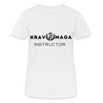 Krav Maga Instructor - Frauen T-Shirt atmungsaktiv - Weiß - Vorne - AI Model Female 172 dark (172cm)