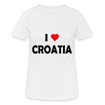 J’aime la Croatie - Kroatien - Zagreb - T-shirt respirant Femme - blanc - Devant - AI Model Female 172 dark (172cm)