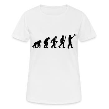 Peintres et vernisseurs Peinture Evolution Pinceau - T-shirt respirant Femme - blanc - Devant - AI Model Female 172 dark (172cm)