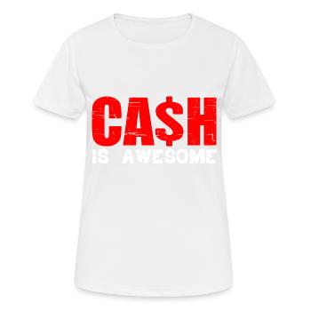 L’argent est génial 8 - T-shirt respirant Femme - blanc - Devant - AI Model Female 172 dark (172cm)