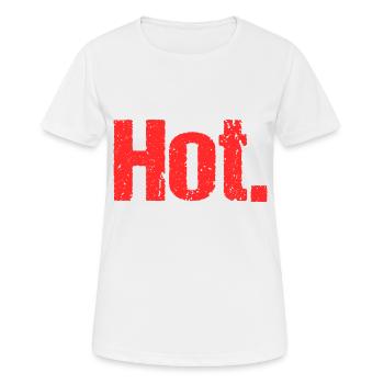 Hot. - Women's Breathable T-Shirt - white - Front - AI Model Female 172 dark (172cm)