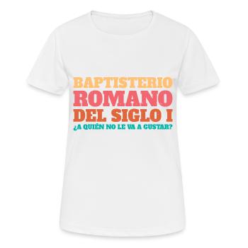 Baptistère romain du Ier siècle - T-shirt respirant Femme - blanc - Devant - AI Model Female 172 dark (172cm)