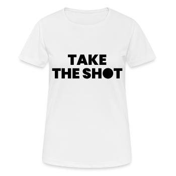 Take the shot - Women's Breathable T-Shirt - white - Front - AI Model Female 172 dark (172cm)