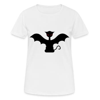 Schlechte Fledermauskatze - Frauen T-Shirt atmungsaktiv - Weiß - Vorne - AI Model Female 172 dark (172cm)