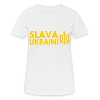 Ukraine - T-shirt respirant Femme - blanc - Devant - AI Model Female 172 dark (172cm)