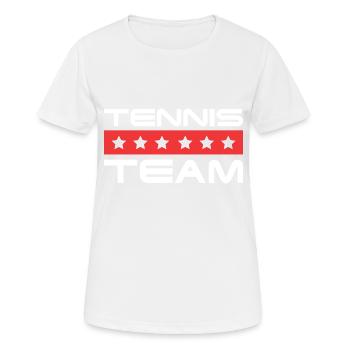 Équipe de tennis - T-shirt respirant Femme - blanc - Devant - AI Model Female 172 dark (172cm)