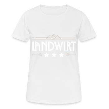 Landwirt Beruf - Frauen T-Shirt atmungsaktiv - Weiß - Vorne - AI Model Female 172 dark (172cm)