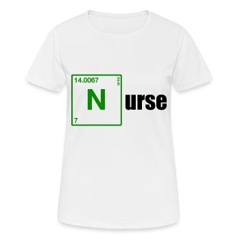 Cadeau infirmière noir - T-shirt respirant Femme - blanc - Devant - AI Model Female 172 dark (172cm)