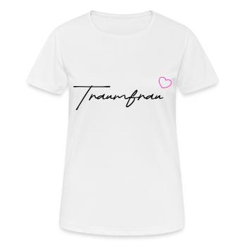 Traumfrau black - Frauen T-Shirt atmungsaktiv - Weiß - Vorne - AI Model Female 172 dark (172cm)