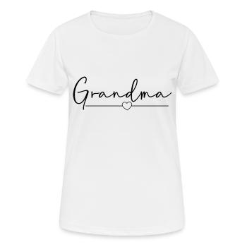 Großmutter - Frauen T-Shirt atmungsaktiv - Weiß - Vorne - AI Model Female 172 dark (172cm)