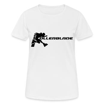 Rollerblader silhouette noir - T-shirt respirant Femme - blanc - Devant - AI Model Female 172 dark (172cm)