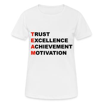 team - Women's Breathable T-Shirt - white - Front - AI Model Female 172 dark (172cm)