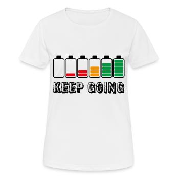 keep going - Women's Breathable T-Shirt - white - Front - AI Model Female 172 dark (172cm)
