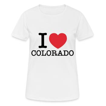Ich liebe Colorado | Colorado | I Herz Colorado - Frauen T-Shirt atmungsaktiv - Weiß - Vorne - AI Model Female 172 dark (172cm)