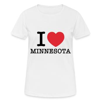 J’aime le Minnesota | Minnesota (États-Unis) | J’aime le Minnesota - T-shirt respirant Femme - blanc - Devant - AI Model Female 172 dark (172cm)