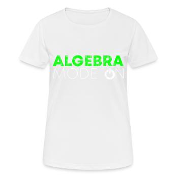 Mode algèbre sur 3 - T-shirt respirant Femme - blanc - Devant - AI Model Female 172 dark (172cm)