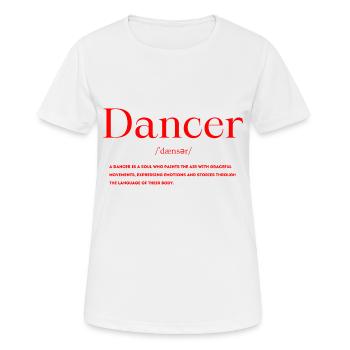 Dancer Definition - Women's Breathable T-Shirt - white - Front - AI Model Female 172 dark (172cm)