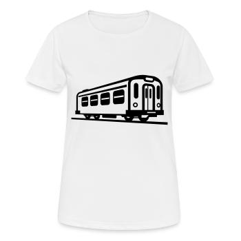 U-Bahn - Frauen T-Shirt atmungsaktiv - Weiß - Vorne - AI Model Female 172 dark (172cm)