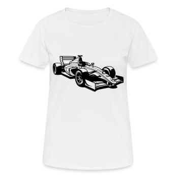 Rennwagen - Frauen T-Shirt atmungsaktiv - Weiß - Vorne - AI Model Female 172 dark (172cm)
