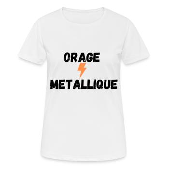 orage metallique - T-shirt respirant Femme - blanc - Devant - AI Model Female 172 dark (172cm)