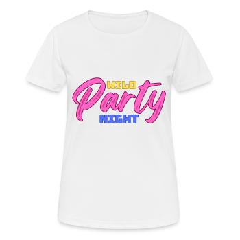 Wilde Partynacht - wilde Partynacht - Frauen T-Shirt atmungsaktiv - Weiß - Vorne - AI Model Female 172 dark (172cm)