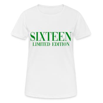 16e anniversaire Seize cadeaux - T-shirt respirant Femme - blanc - Devant - AI Model Female 172 dark (172cm)
