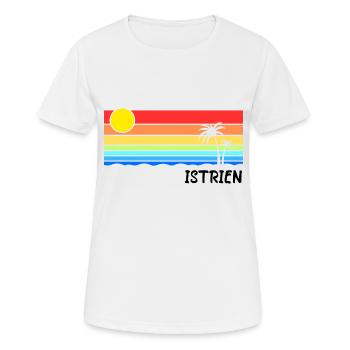 Istrien Kroatien Balkan Adria Urlaub Idee - Frauen T-Shirt atmungsaktiv - Weiß - Vorne - AI Model Female 172 dark (172cm)