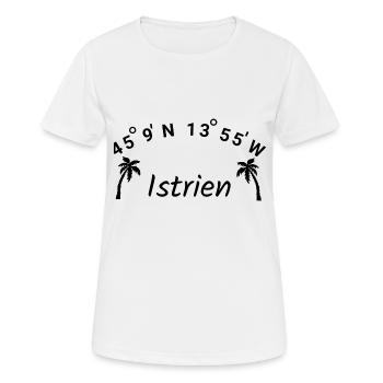 Istrien Kroatien Balkan Adria Urlaub Idee - Frauen T-Shirt atmungsaktiv - Weiß - Vorne - AI Model Female 172 dark (172cm)