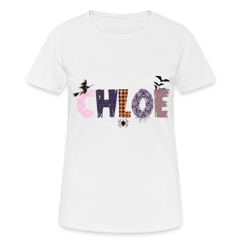 Name Chloé HALLOWEEN - Frauen T-Shirt atmungsaktiv - Weiß - Vorne - AI Model Female 172 dark (172cm)