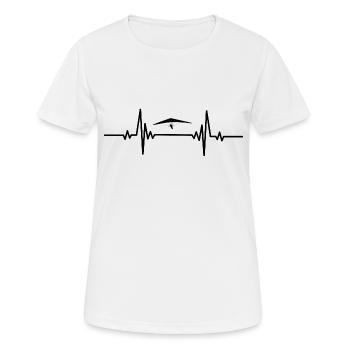 Heartbeat extreme kite flying - Women's Breathable T-Shirt - white - Front - AI Model Female 172 dark (172cm)