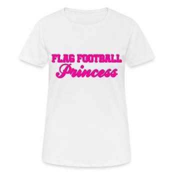Flag Football Princess Flaggies Girls Women - Women's Breathable T-Shirt - white - Front - AI Model Female 172 dark (172cm)