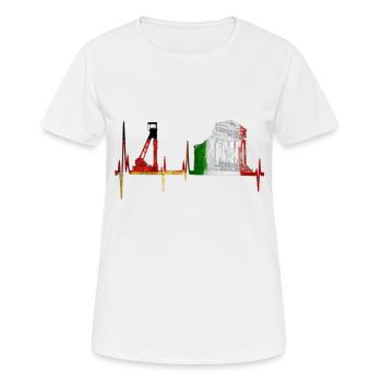Zeche Tempel ,Deutschland Italien - Frauen T-Shirt atmungsaktiv - Weiß - Vorne - AI Model Female 172 dark (172cm)