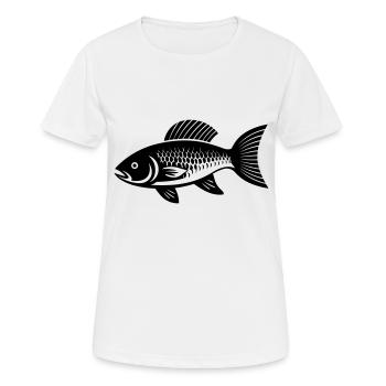 Kleiner Karpfenfisch - Frauen T-Shirt atmungsaktiv - Weiß - Vorne - AI Model Female 172 dark (172cm)