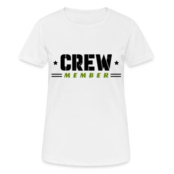 Membre d’équipage - T-shirt respirant Femme - blanc - Devant - AI Model Female 172 dark (172cm)