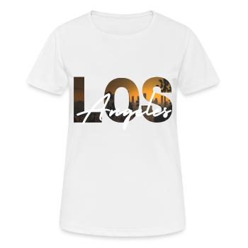 Los Angeles - T-shirt respirant Femme - blanc - Devant - AI Model Female 172 dark (172cm)